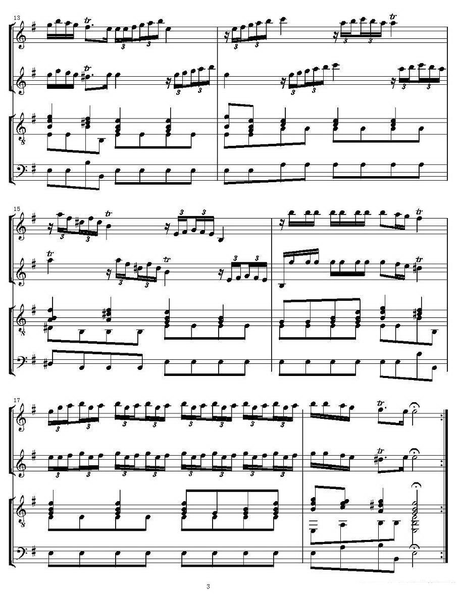 《维瓦尔第如歌的行板》吉他谱/六线谱（第3页）