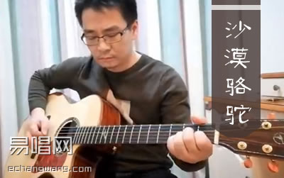 沙漠骆驼吉他谱 C调弹唱谱 吉他教学视频 节奏型